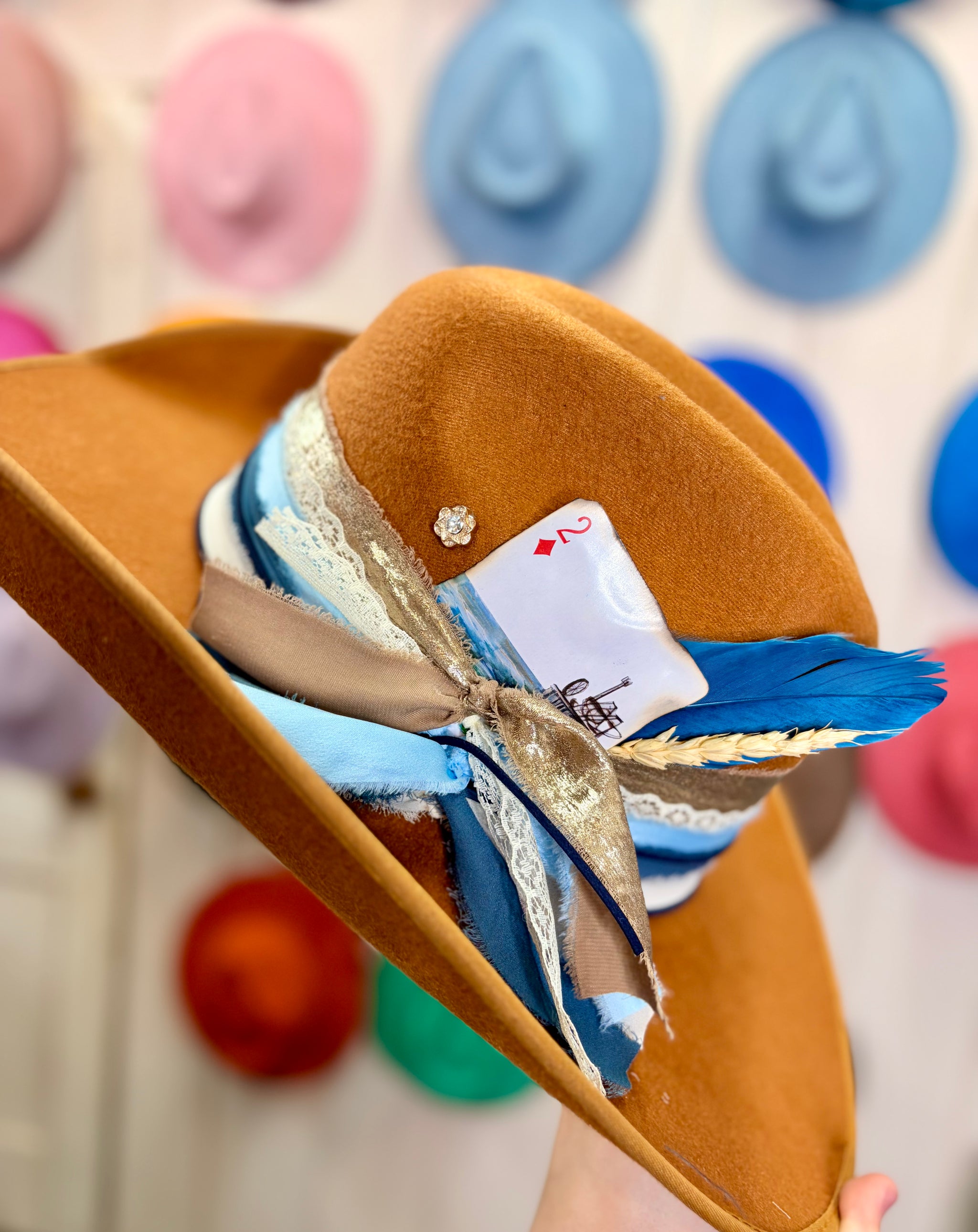 Scala Collezione Rainbow Cowboy Hat OS Western Coastal Cowgirl Festival Groovy Scala Women main image 3